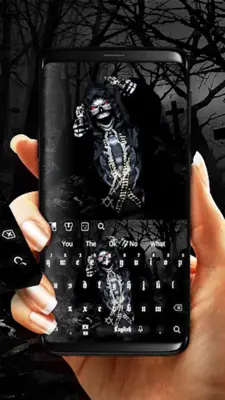 3D Live Skull & Gun Keyboard android App screenshot 1